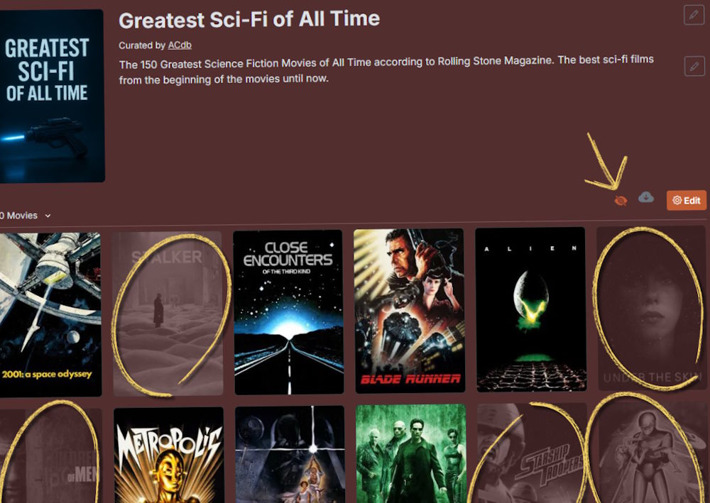 See which items are missing in Emby from the collection on ACdb.tv.